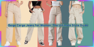 Beige Cargo Pants for Women