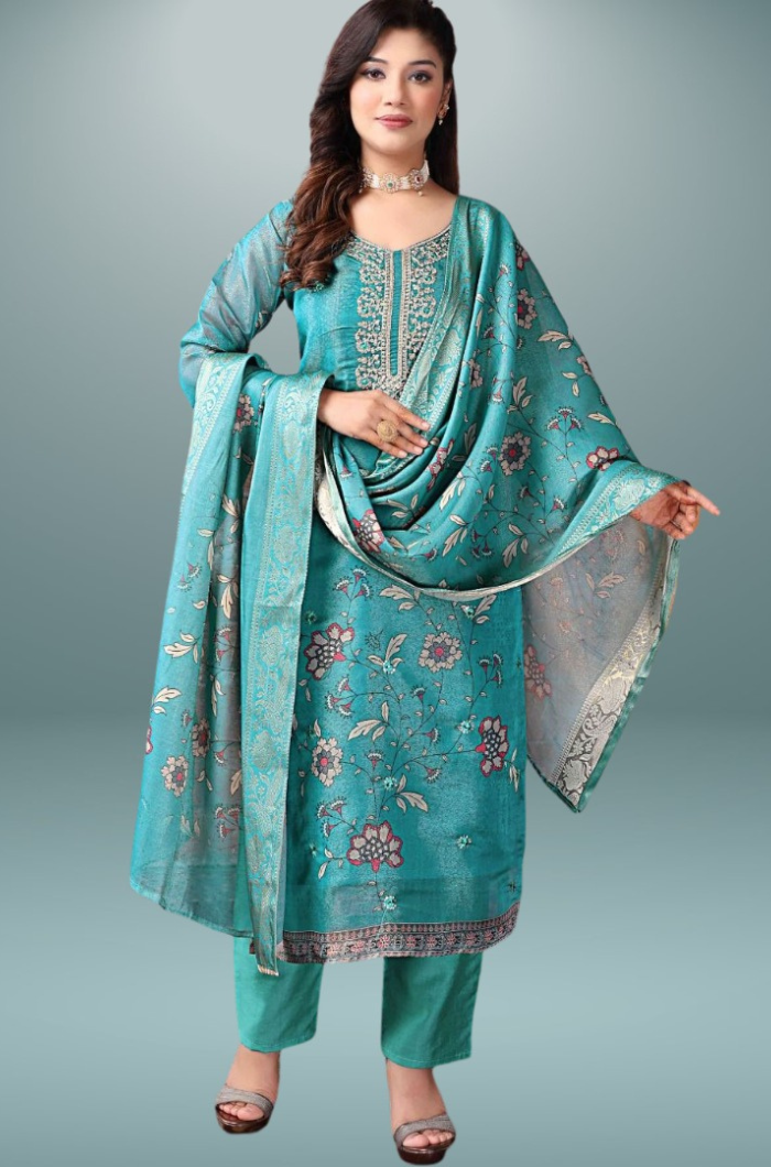 Shimmer Silk Kurta with dupatta Shimmer Silk Suits